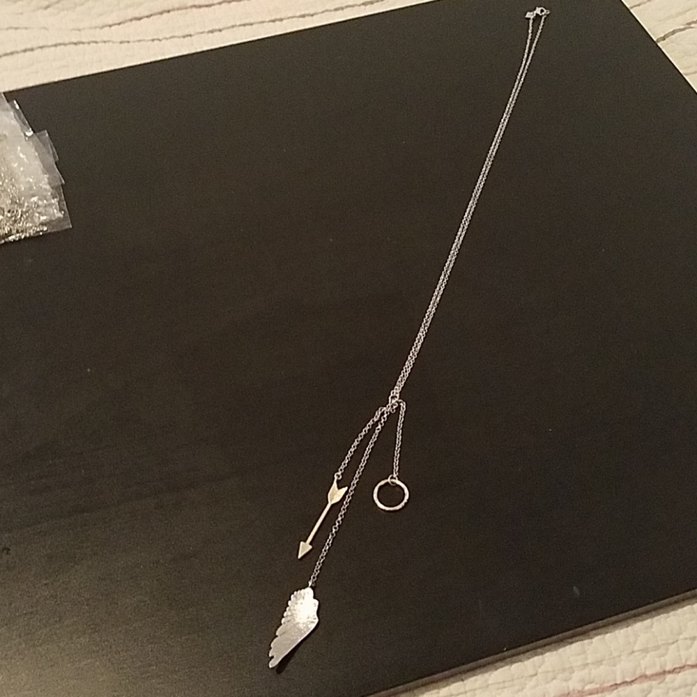 long angel wing necklace
